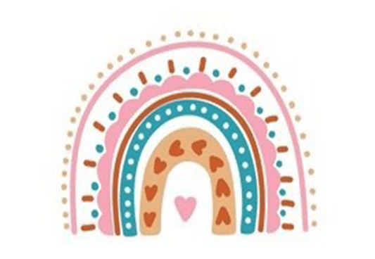 Cute Rainbow Colorful Cute Boho Backdrop for Photography SBH0137