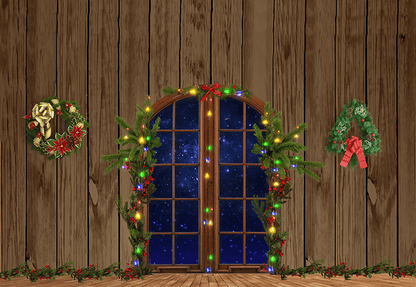 Decoration In Front Of House Christmas Backdrop for Photoshootings SBH0275