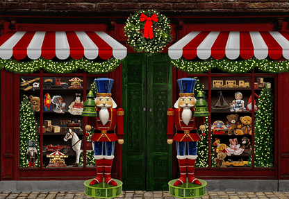 The Red Christmas Toy Shop Backdrop for Photography SBH0278
