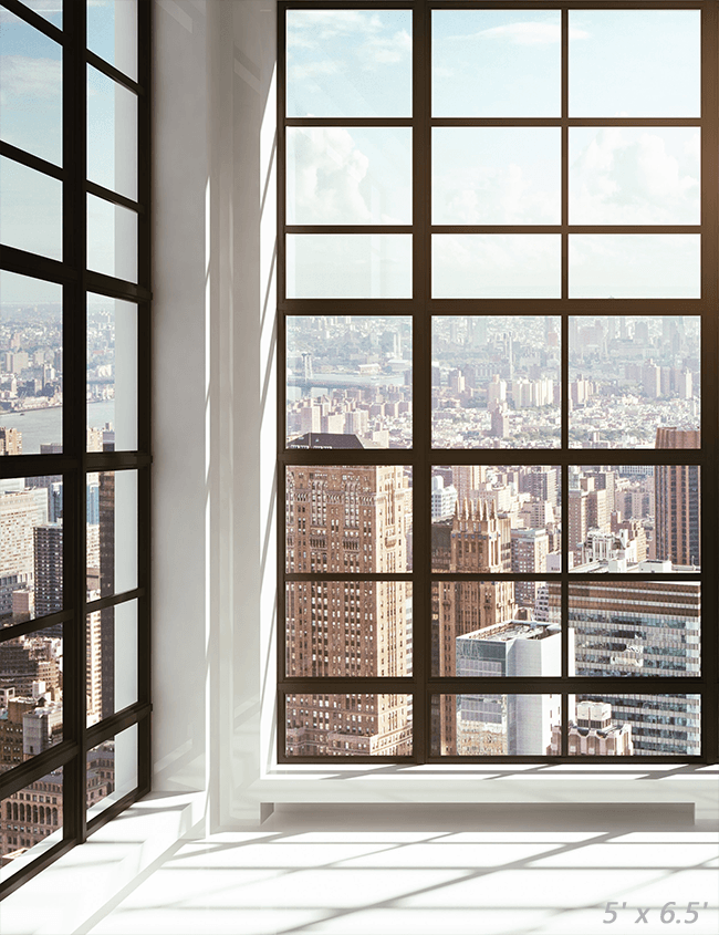City View From Office Window Photography Backdrop SBH0310
