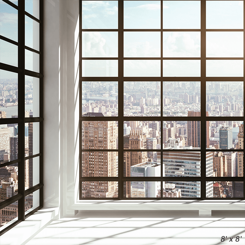 City View From Office Window Photography Backdrop SBH0310