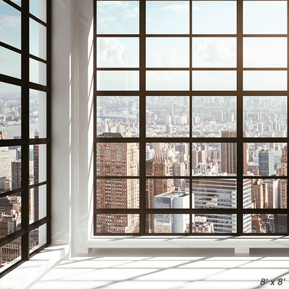 City View From Office Window Photography Backdrop SBH0310