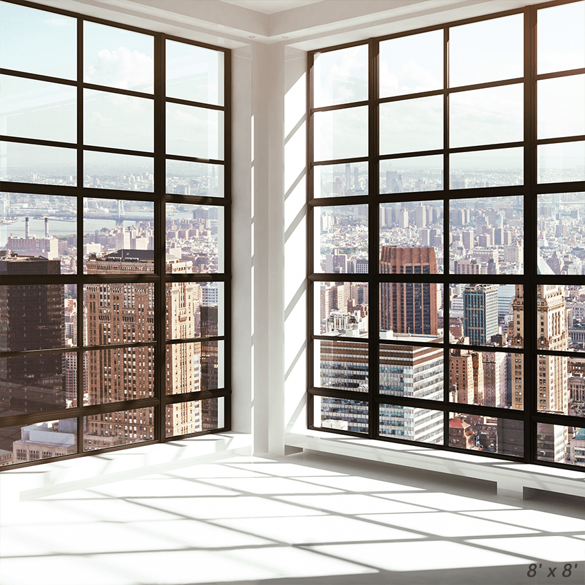 City View From Office Window Photography Backdrop SBH0311