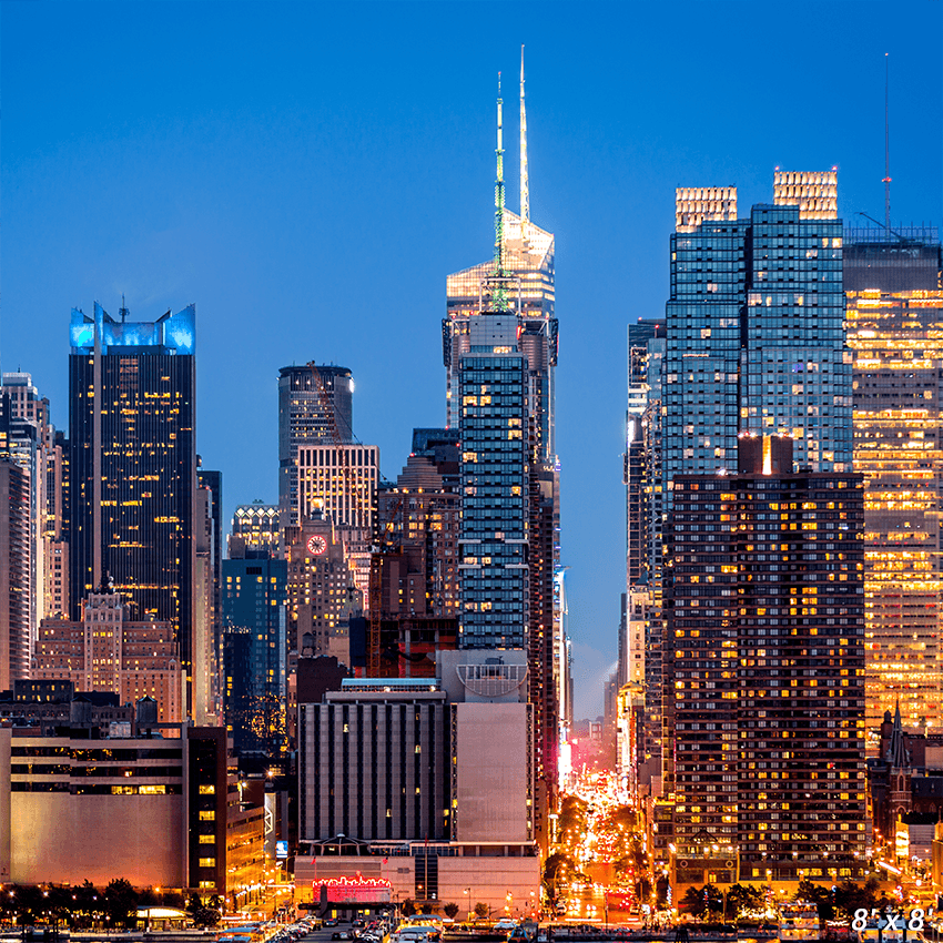New York Skyline Panorama Photography Backdrop SBH0312