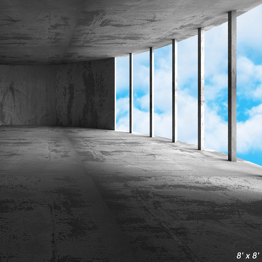 Concrete Architecture Empty Room Photography Backdrop SBH0314