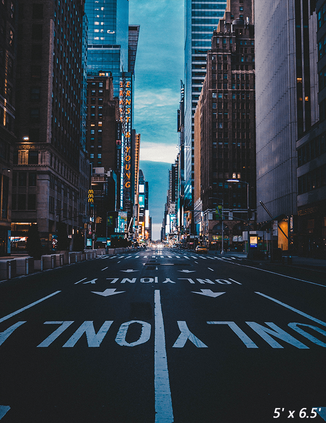 Manhattan City Street Night View Photography Backdrop SBH0316