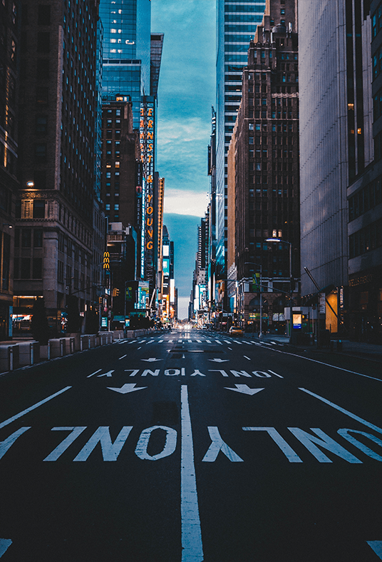 Manhattan City Street Night View Photography Backdrop SBH0316