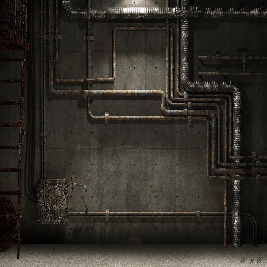 Abandoned Industry Pipe Backdrop for Grunge Photography SBH0318