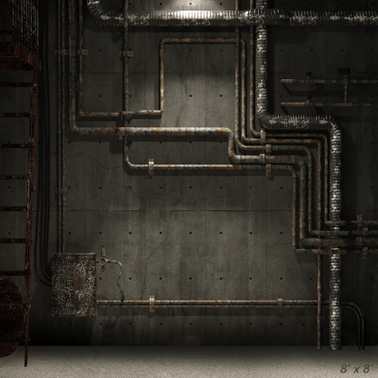 Abandoned Industry Pipe Backdrop for Grunge Photography SBH0318