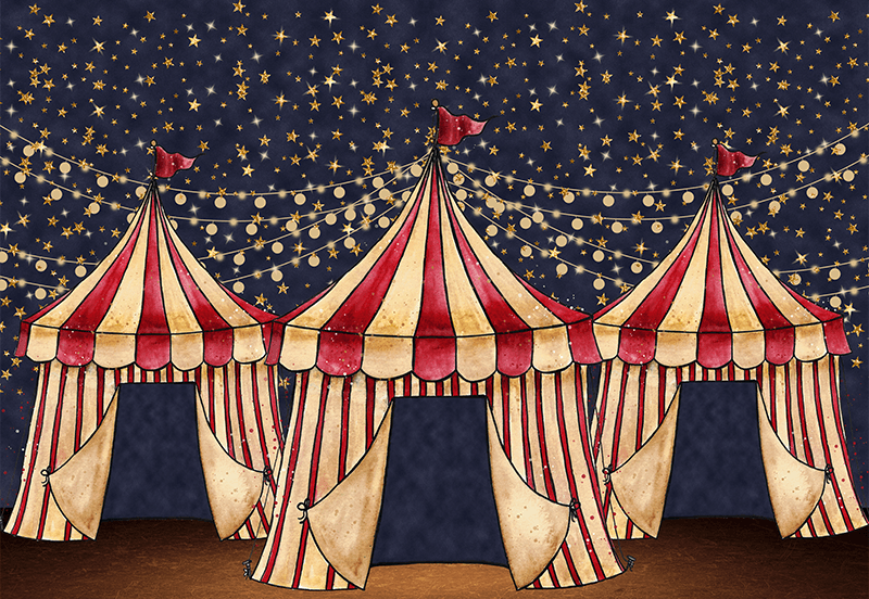 Glitter Circus Theme Children Photography Backdrops SBH0323