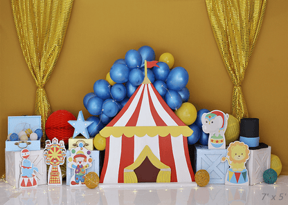 Cartoon Circus Theme Children Photography Backdrops SBH0324