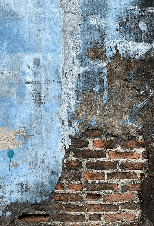 Vintage Blue Brick Wall Backdrop for Grunge Photography SBH0326