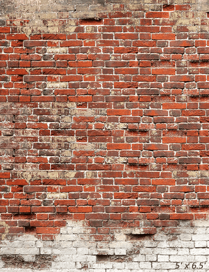 Old Red Brick Wall Backdrop for Photography SBH0349