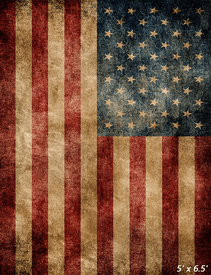 Old Dirty USA Flag Independence Backdrop for Photography SBH0365