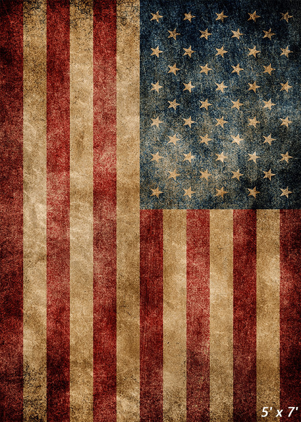 Old Dirty USA Flag Independence Backdrop for Photography SBH0365