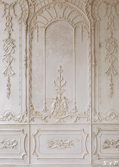 Beige Ornate Plaster Wall Backdrop for Photography SBH0411