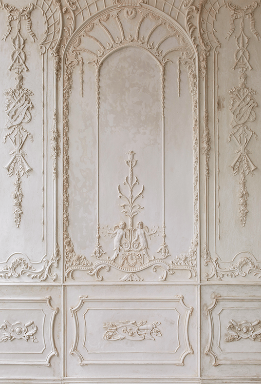 Beige Ornate Plaster Wall Backdrop for Photography SBH0411