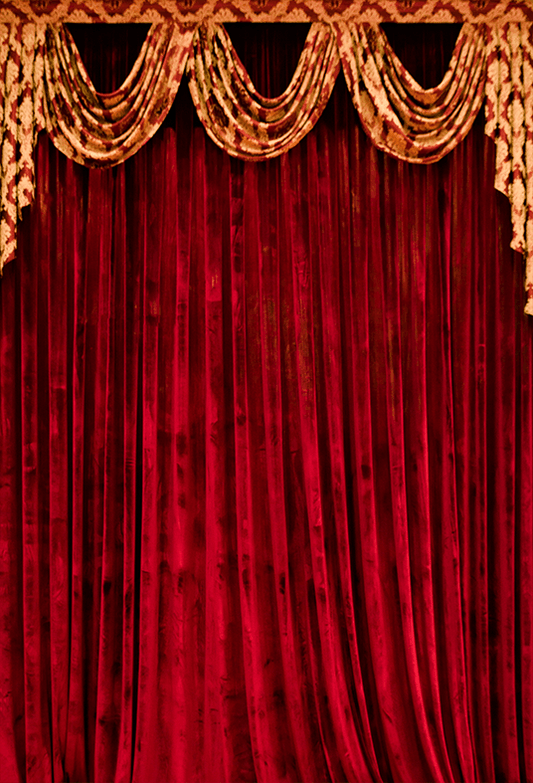 Red Theatre Stage Curtain Photo Backdrop for Studio SBH0416