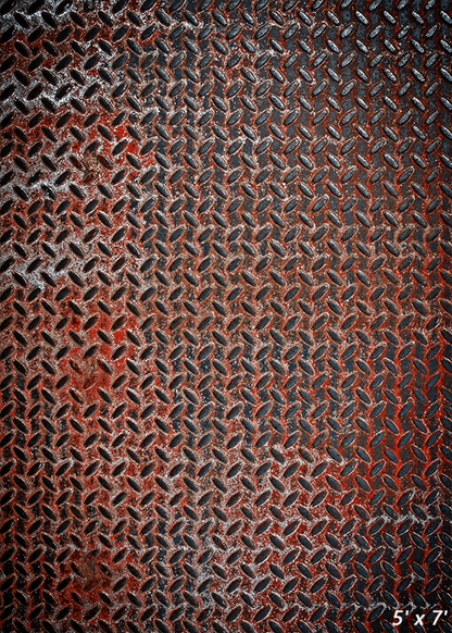 Rusty Metal Plate Texture Fabric  Photography Backdrop SBH0423