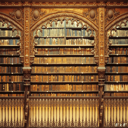 Old Antique Library Bookshelf Backdrop for Photo SBH0430