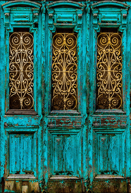 Unique Turquoise Door Backdrop for Photography SBH0440