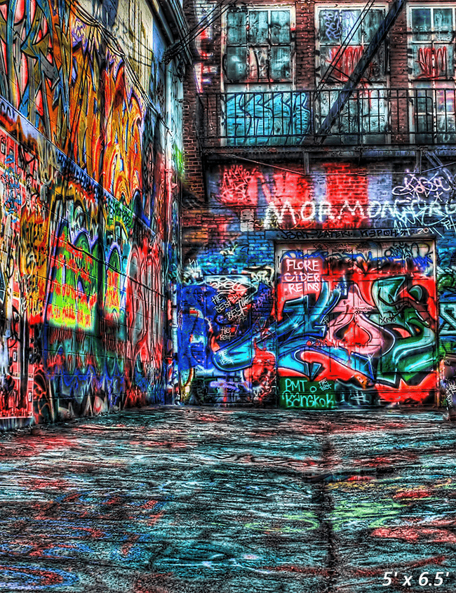 Microfiber Graffiti Wall Backdrop for Photoshoot SBH0452