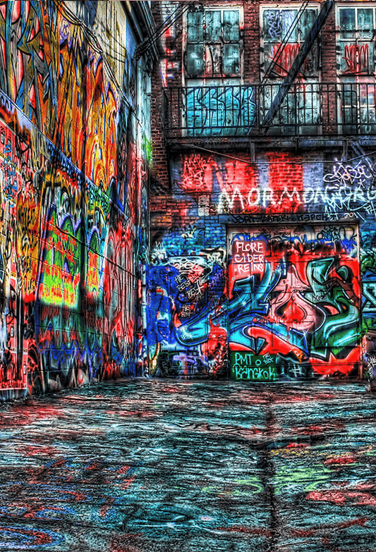 Microfiber Graffiti Wall Backdrop for Photoshoot SBH0452