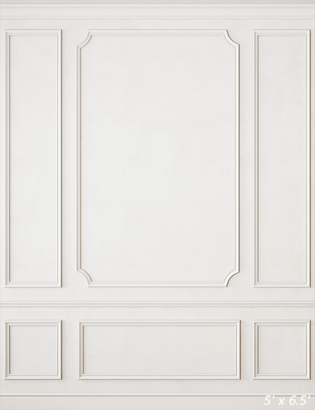 Modern Classic White Interior Wall Backdrop SBH0460