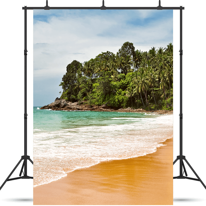 Beautiful Tropical Beach Summer Photo Background SBH0484