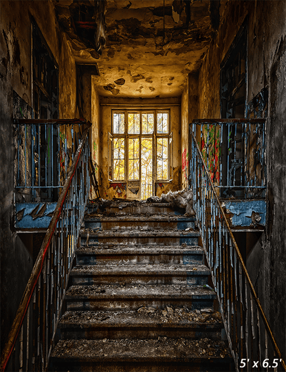 Graffiti Abandoned Staircase Backdrop Background SBH0487