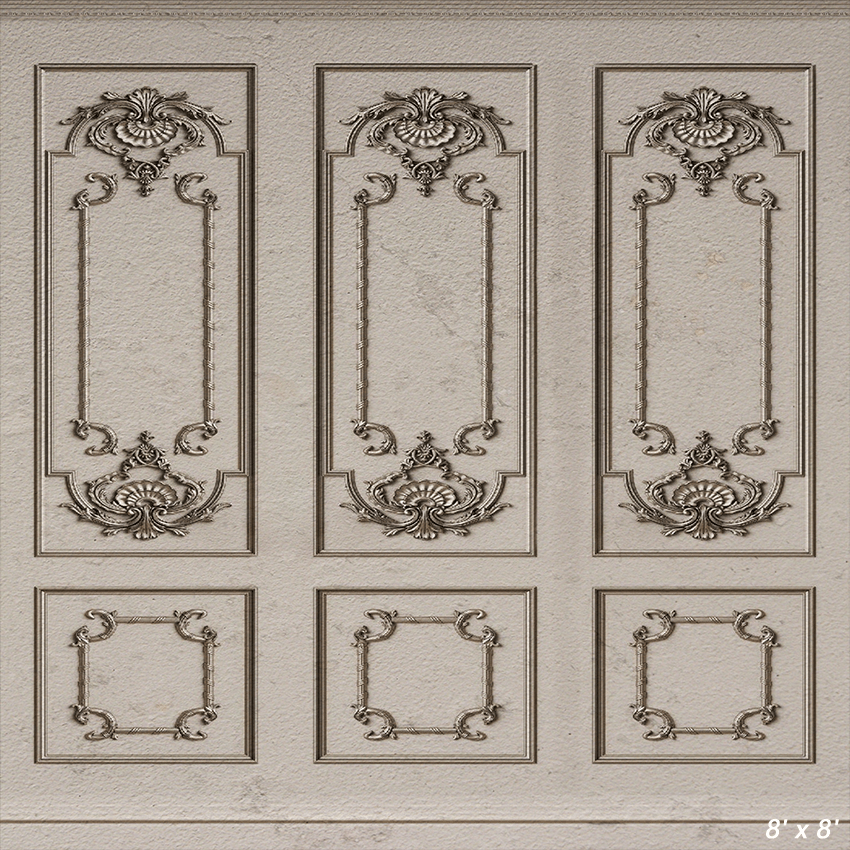 Beige White Classic Interior Wall Backdrop Background SBH0490