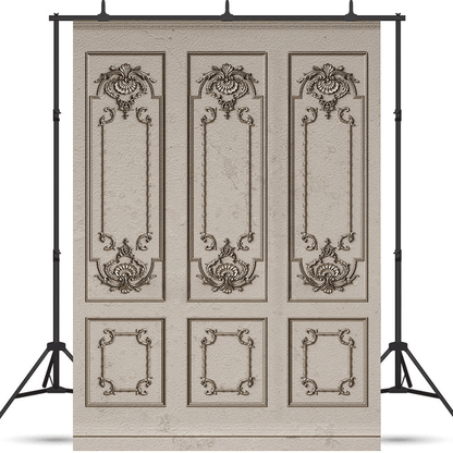 Beige White Classic Interior Wall Backdrop Background SBH0490