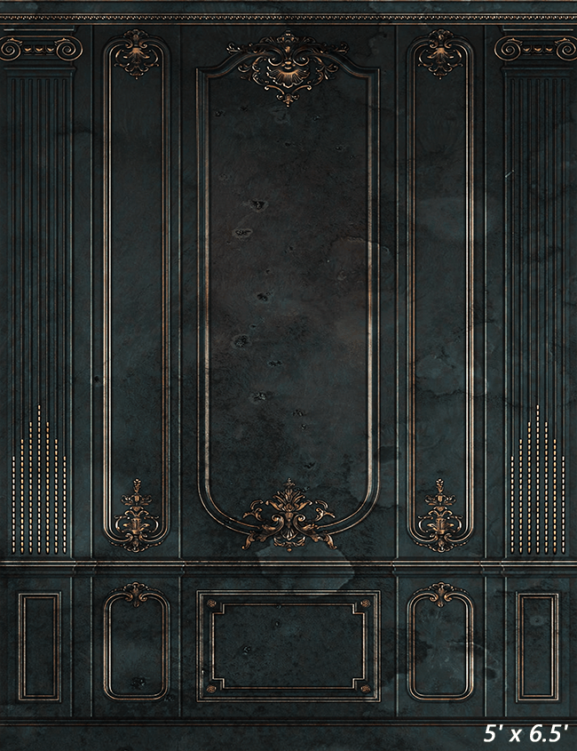 Vintage Green Interior Wall  Backdrop for Photo SBH0493