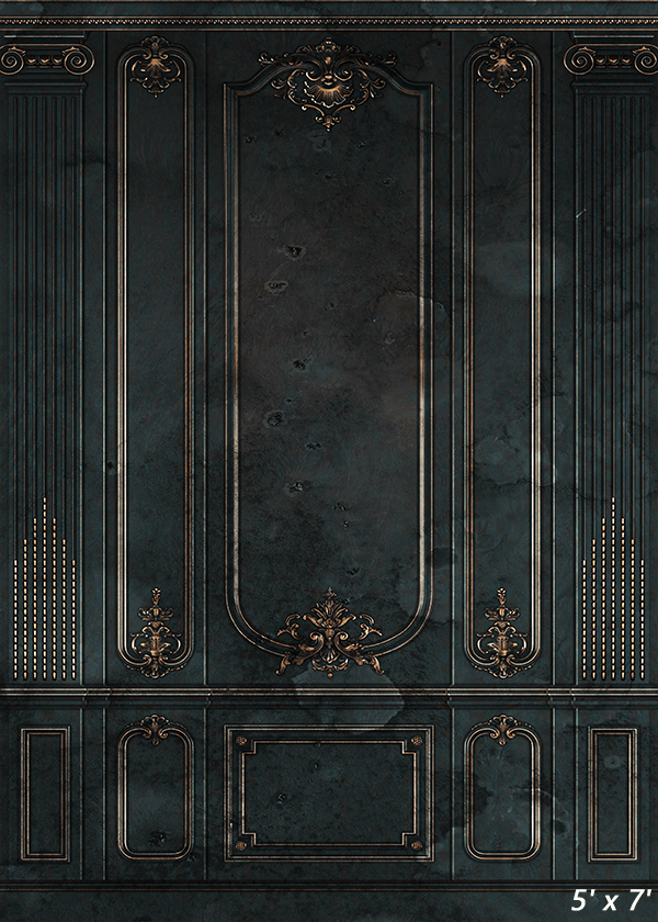 Vintage Green Interior Wall  Backdrop for Photo SBH0493