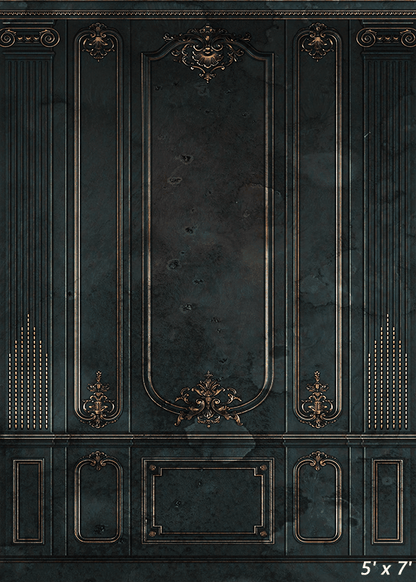 Vintage Green Interior Wall  Backdrop for Photo SBH0493