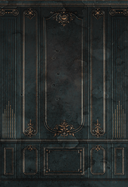 Vintage Green Interior Wall  Backdrop for Photo SBH0493