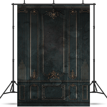 Vintage Green Interior Wall  Backdrop for Photo SBH0493