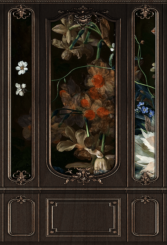 Vintage Flower Interior Wall  Backdrop for Photo SBH0494