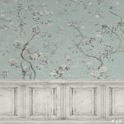 Blossom Blue Flower Fabric Backdrop for Photo SBH0499