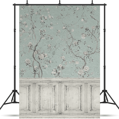 Blossom Blue Flower Fabric Backdrop for Photo SBH0499