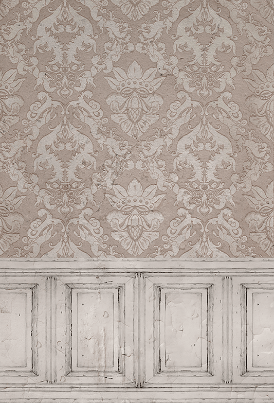 Retro Pink Floral Pattern Fabric Backdrop SBH0500