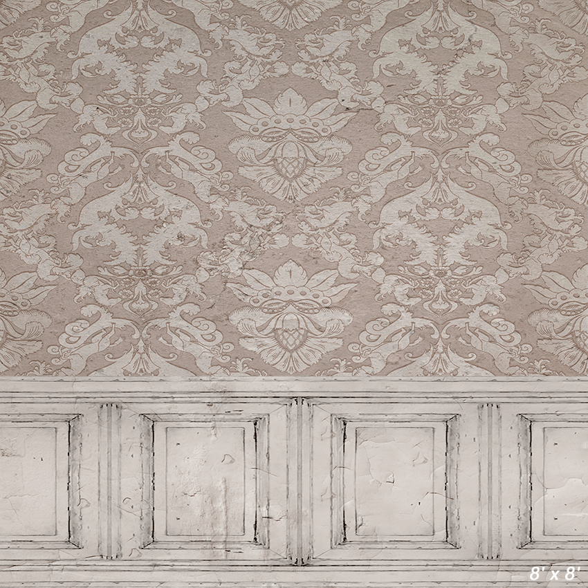 Retro Pink Floral Pattern Fabric Backdrop SBH0500