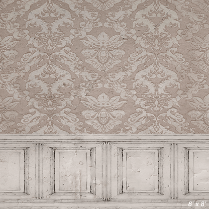 Retro Pink Floral Pattern Fabric Backdrop SBH0500