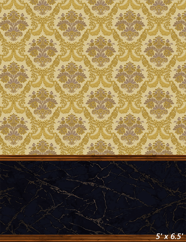 Golden Damask Pattern Seamless Backdrop for Photo SBH0503