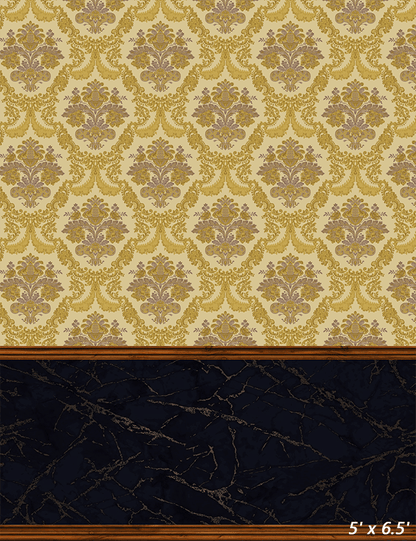 Golden Damask Pattern Seamless Backdrop for Photo SBH0503