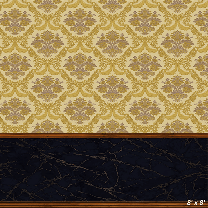 Golden Damask Pattern Seamless Backdrop for Photo SBH0503