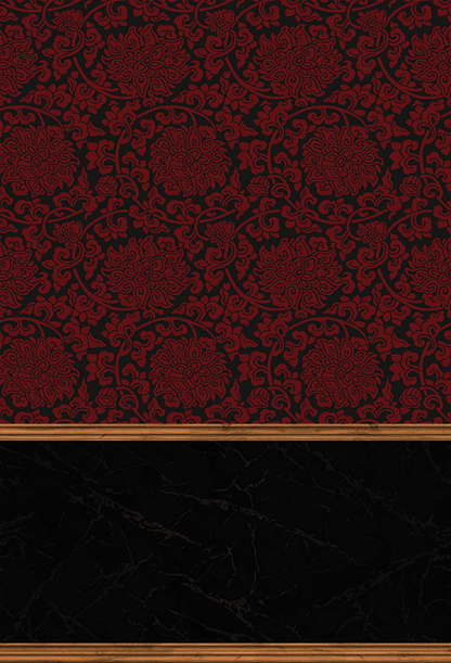 Red Damask Pattern Seamless Backdrop for Photo SBH0504
