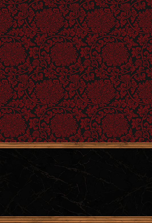 Red Damask Pattern Seamless Backdrop for Photo SBH0504