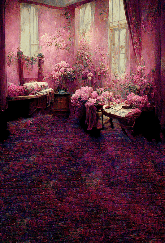 Pink Castle Victorian Style Backdrop for Photo SBH0511