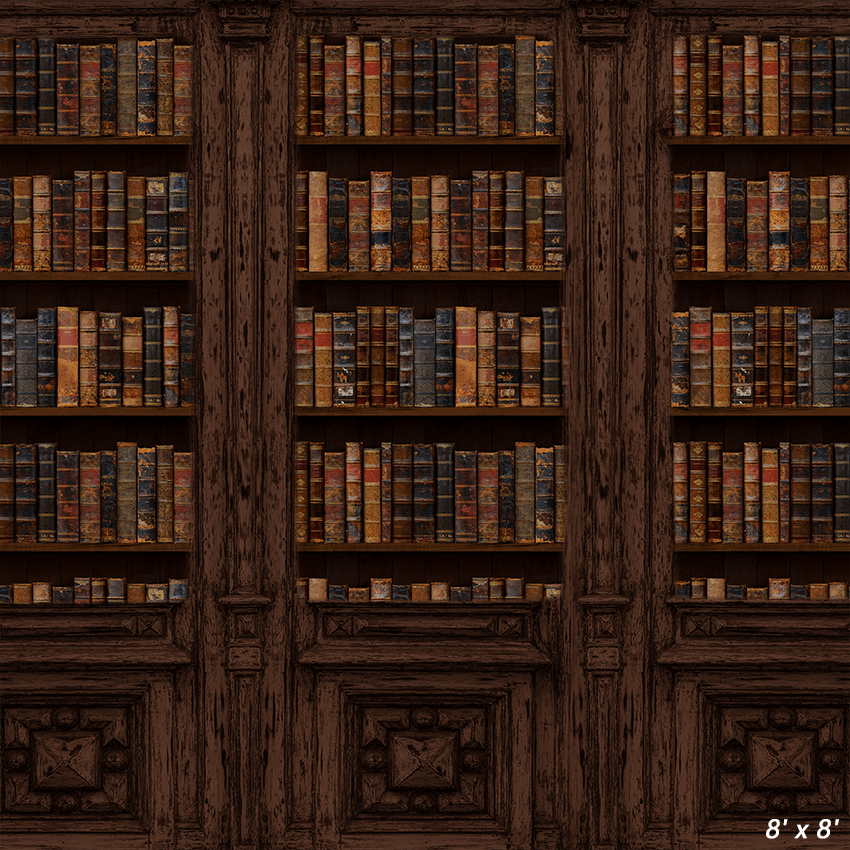 Vintage Book Storage Wall Backdrop Photo Studio SBH0519